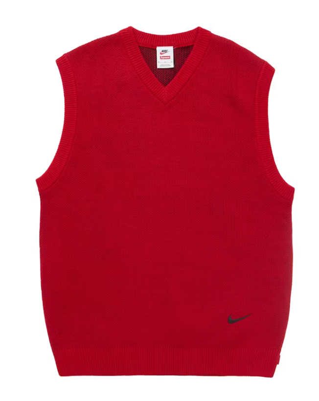 Supreme®/Nike® Sweater Vest 【L】 Supreme / Nike Sweater Vest-Size Large - Red | eBay
