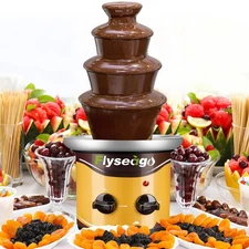 Chocolate Fountain Machine 4 Tiers Cheese Fountain Perfect for Nacho Cheese, ...