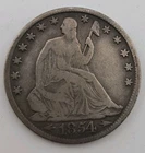 1854-O Seated Liberty Silver Half Dollar 50C - New Orleans Mint