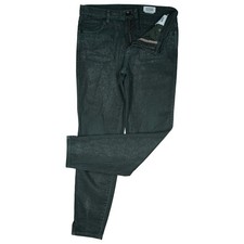 CLOSED W26 Jeans 7/8 Hose Grau Glitzer Muster Damen Stretch Skinny Italy 34 XS S