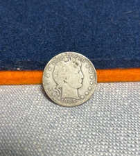 (#101919) Barber Quarter: 1905.  Good.  Better date.