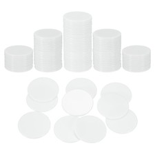 120Pcs 1.2 Inch Poker Chips, Bingo Chips Learning Counters, White, Flat