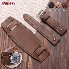 Cinturino Orologio Vera Pelle Polsino Largo 18/20/22mm Cuoio Bund Uomo Vintage