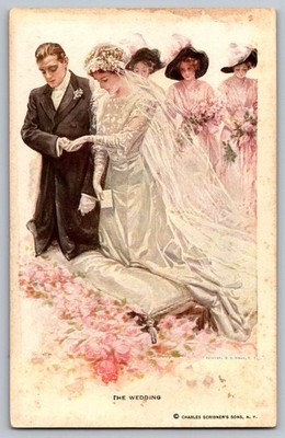 Postcard - The Wedding, Charles Scribner's Sons, N. Y.