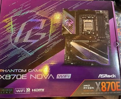 ASRock Phantom Gaming X870E NOVA WiFi AM5 DDR5 MB Latest BIOS Tested