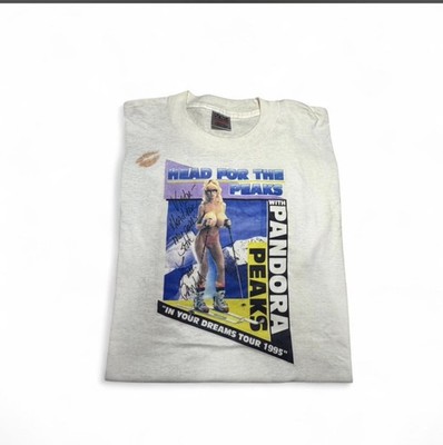 1995 vintage signed Pandora Peaks adult film single stitch t shirt Size XL