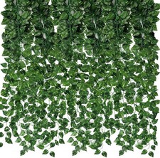 24 Pack 168ft Artificial Ivy Greenery Garland, Fake Vines Hanging Plants Back...