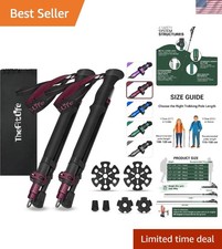 Collapsible Trekking Poles for Hiking – Lightweight Folding Walking Sticks fo...