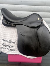 17 inch GFS Black General Purpose saddle 8 inch d to d 