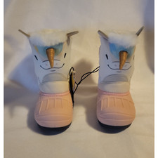Cat Jack Light Pink White Frankie Unicorn Toddlers Winter Boots sz 6