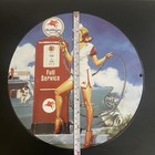 VINTAGE MOBIL GAS DOCTOR LADY GASOLINE OIL PORCELAIN SIGN — photo 4