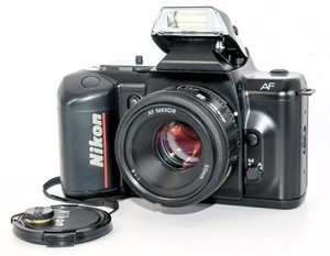 Nikon N4004 AF 35mm SLR Film Camera w/ 50mm f/1.8 Lens – Tested