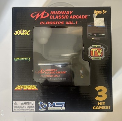 Midway Classic Arcade Vol 1 Plug N Play Game Joust Gauntlet Defender Open Box 