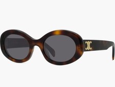 Celine Triomphe Oval Sunglasses Havana Brown CL40194U