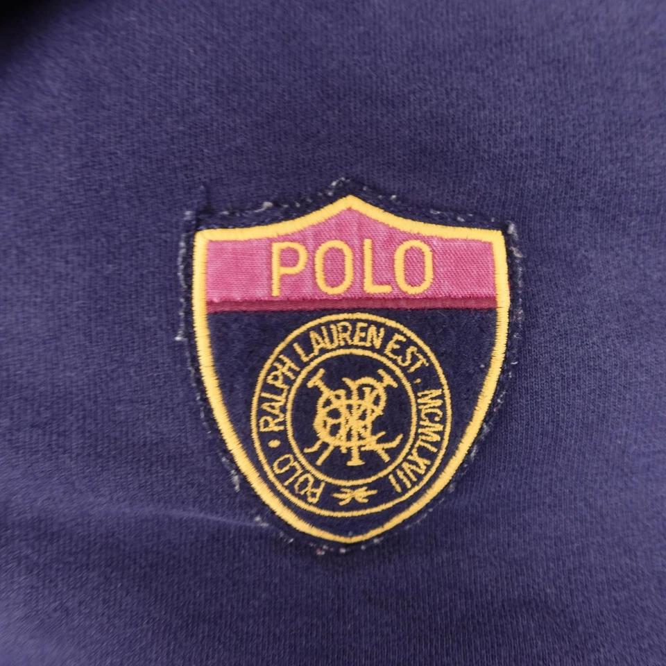 Polo Ralph Lauren Cardigan Sweater Mens Small Blue Shawl Collar Button Up Patch - Image 4 of 4