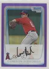 2011 Bowman Chrome Prospects Purple Refractor 165/799 Cam Bedrosian Cameron sh7