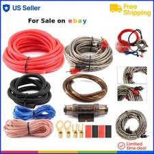 8 Gauge Car Amplifier Wiring Kit 800W Power Ground RCA Speaker Cables