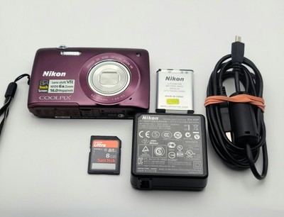 Nikon COOLPIX S4300 Purple/Plum 16MP Digital Camera - MINT CONDITION - READ!