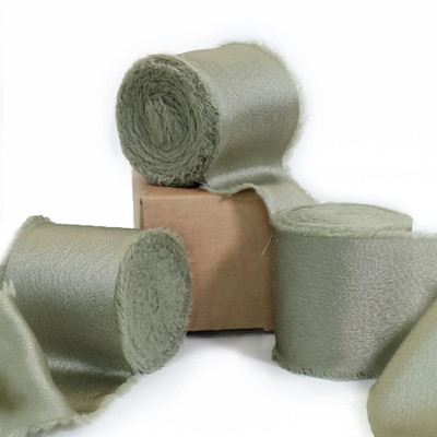 Geschenkband silk ribbon Satinband 3,8cm x 13,5m chiffonband Schleifenband Stoff