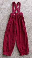 Vintage Royal Heir Red Houndstooth Plaid Jogger Parachute Pants w/ Suspenders 4T