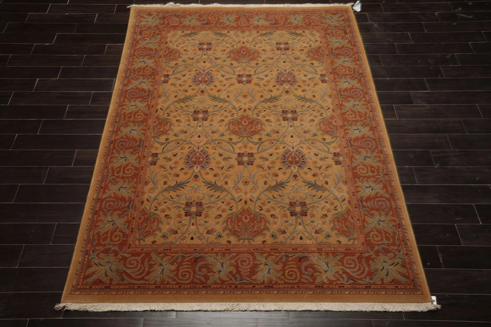 Couristan 6'7''x9'10'' New Zealand Wool French Aubusson Savonnerie 300 KPSI Rug - Image 2 of 4