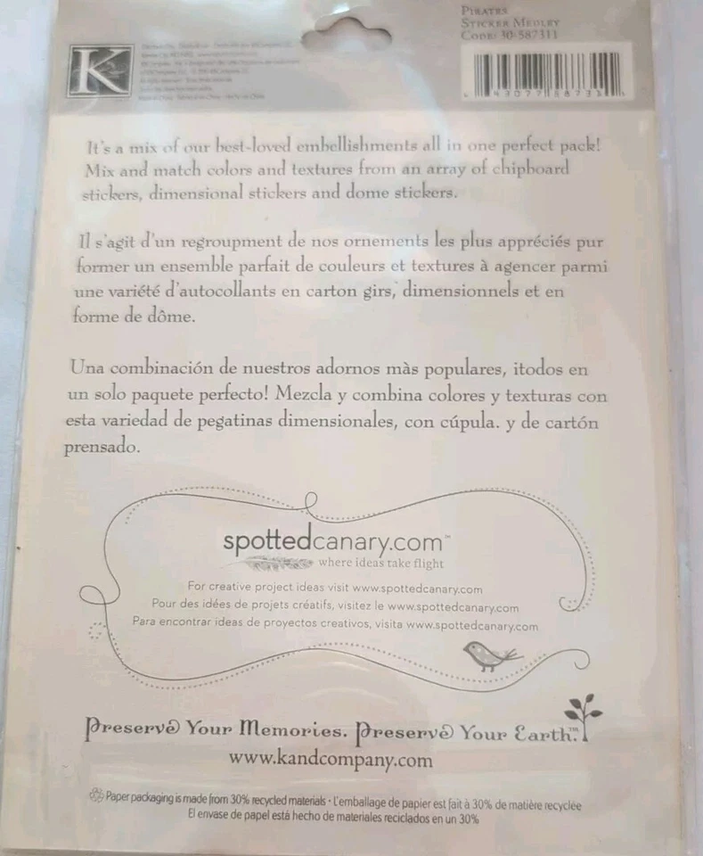 Sombrero K & Company Life's Little Occasions PIRATAS Tesoro Loro Bandera Barco Nuevo en Paquete Foto 2 de 2