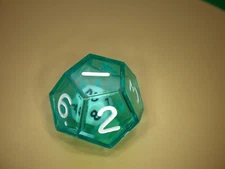 Double D12 - Small 12 in Large Twelve Die - GREEN RPG Tabletop Gaming Roleplay