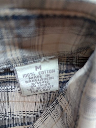 Fieldmaster Shirt Mens Size Medium Tall Fit Button Down Long Sleeve - Picture 3 of 5