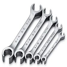 SK Tools USA 6 Piece Flare Nut Wrench Set 6 Point SuperKrome? 1/4" to 7/8"|381