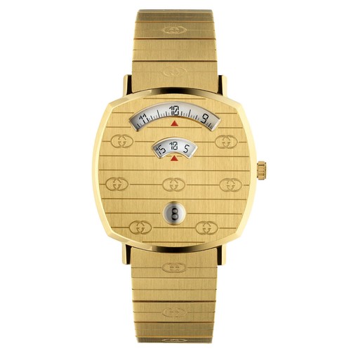 New Gucci Grip Gold-Tone Stainless 