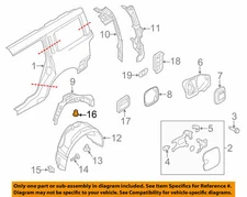Ford OEM Quarter Panel Splash Shield Grommets W714326S300 New in pkg (4 pieces