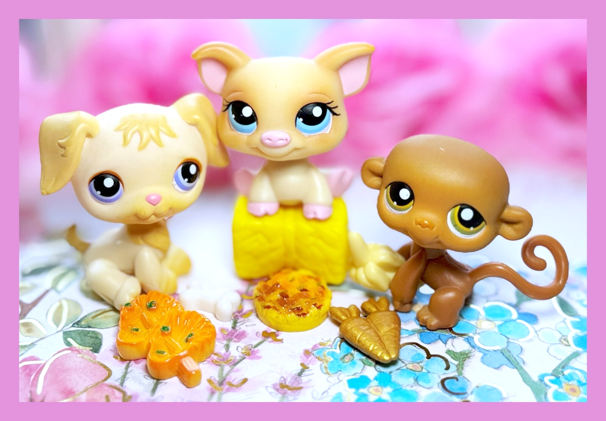Authentic Littlest Pet Shop LPS #266 267 268 Tubes Retriever Dog