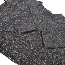 Eileen Fisher Womens Top Size Small Black Boxy Crop Black/White Split Hem