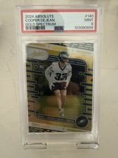 COOPER DEJEAN PSA 9 2024 PANINI ABSOLUTE #140 ROOKIE GOLD SPECTRUM 09/10 RC