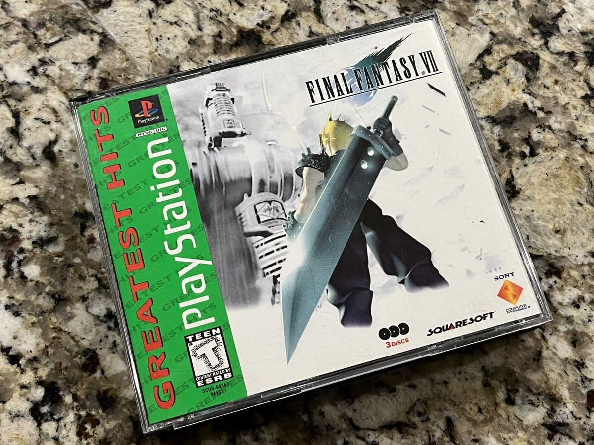 Final Fantasy VII PlayStation PS1 Greatest Hits Disc W/ Manual  Complete