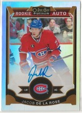 2015-16 O-Pee-Chee Platinum Rainbow Rookie Auto #163 Jacob de la Rose Montreal