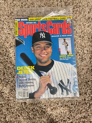 Vintage 1999 Sports cards magazine, Derek Jeter, in original unopened ...