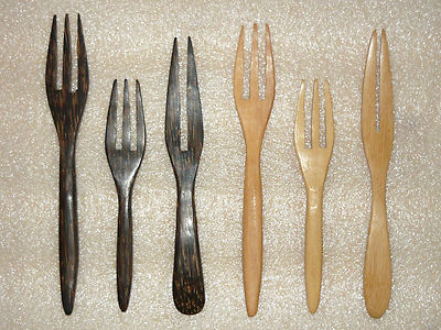 Holzgabel Gabel Pikser Palmwood Whitewood Teakwood 11 Varianten *HANDFERTIGUNG*