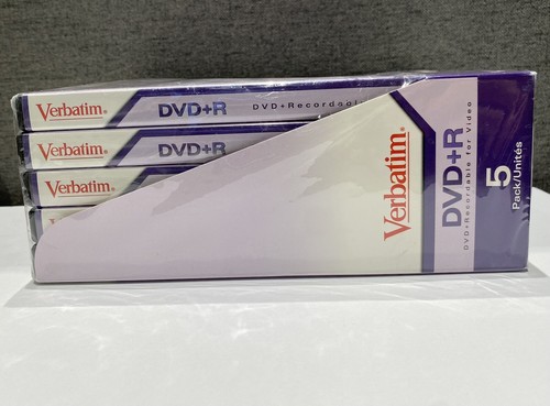 NEW Verbatim DVD+R 120min Recordable 4.7 GB Blank Recordable Discs 5 Pack - Picture 3 of 9