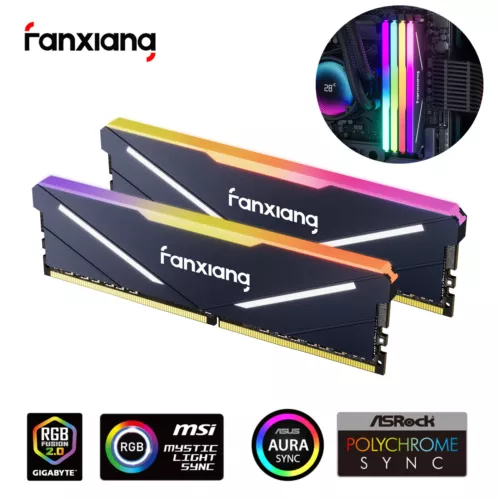 Fanxiang RGB DDR4 RAM 32GB (2x16GB) 288-Pin 3600(PC4 28800) Desktop Memory Kit