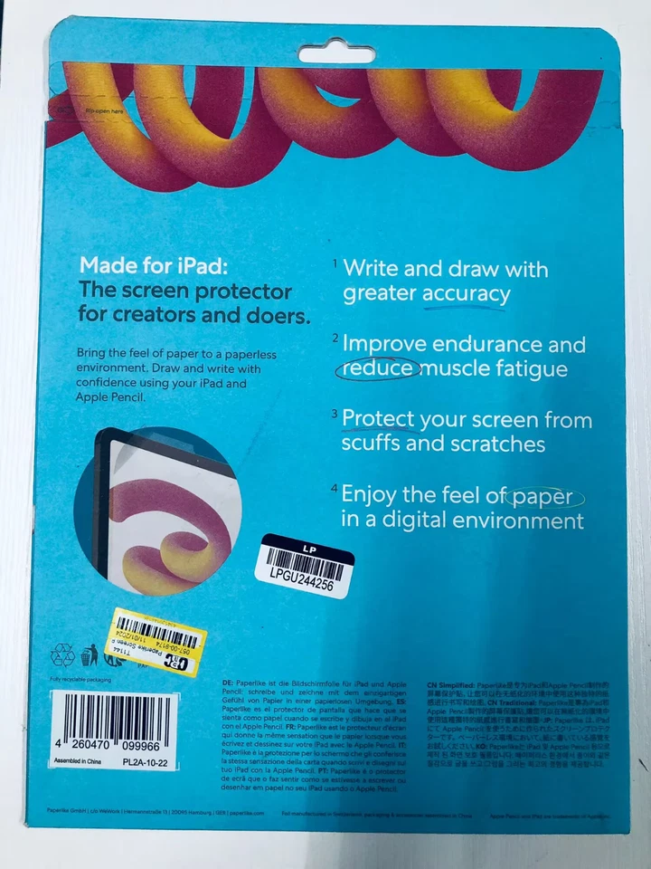 Paperlike Screen Protector 2pk Apple iPad 10.9in 10th Gen Screen Protec 2 pieces - Image 2 of 2