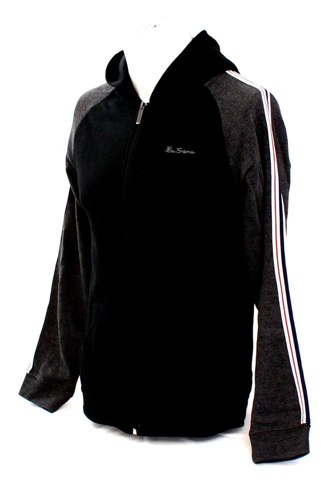 Sudadera con Capucha Ben Sherman Negra y Gris Cremallera Frontal Juvenil Niño Grande L 14/16 Nueva con Etiquetas Foto 3 de 4