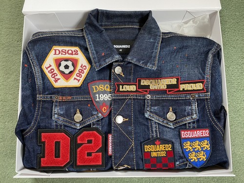 Dsquared2 Collage Patch Denim Jacket / Size XS - IT 42 / Genuine  - Picture 12 of 12