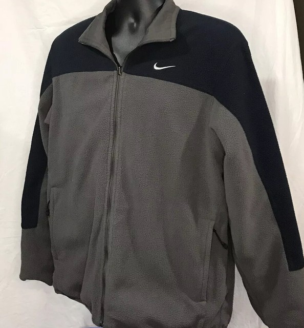 Nike Athletic Dept Jacket M Green Gray Reversible Gray Navy Nylon