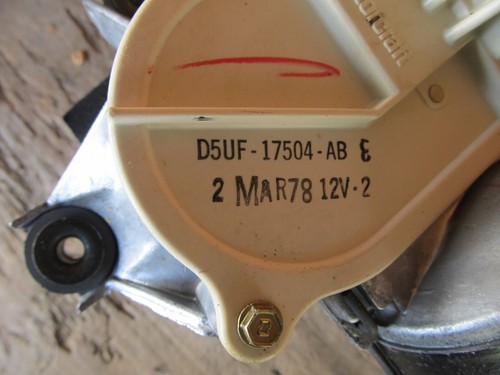 NOS 1975 Windshield Wiper Motor Ford Motorcraft D5UF-17504-AB - Picture 3 of 4