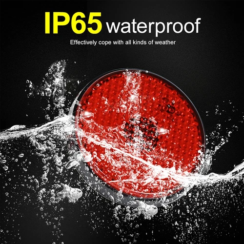 2x Red Lens LED Rear Bumper Reflector Tail Stop Brake Lights Lamp For 2008 2009 2010 Toyota Highlander 