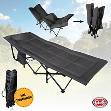 Feldbett Campingbett Festivalbett Gästebett Outdoorbett Liege 190cm anthrazit