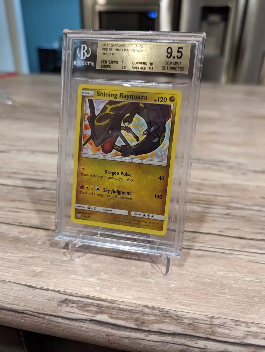 Pokemon Shining Legends SHINING RAYQUAZA 56/73 Holo Rare Card PSA 9 Mint