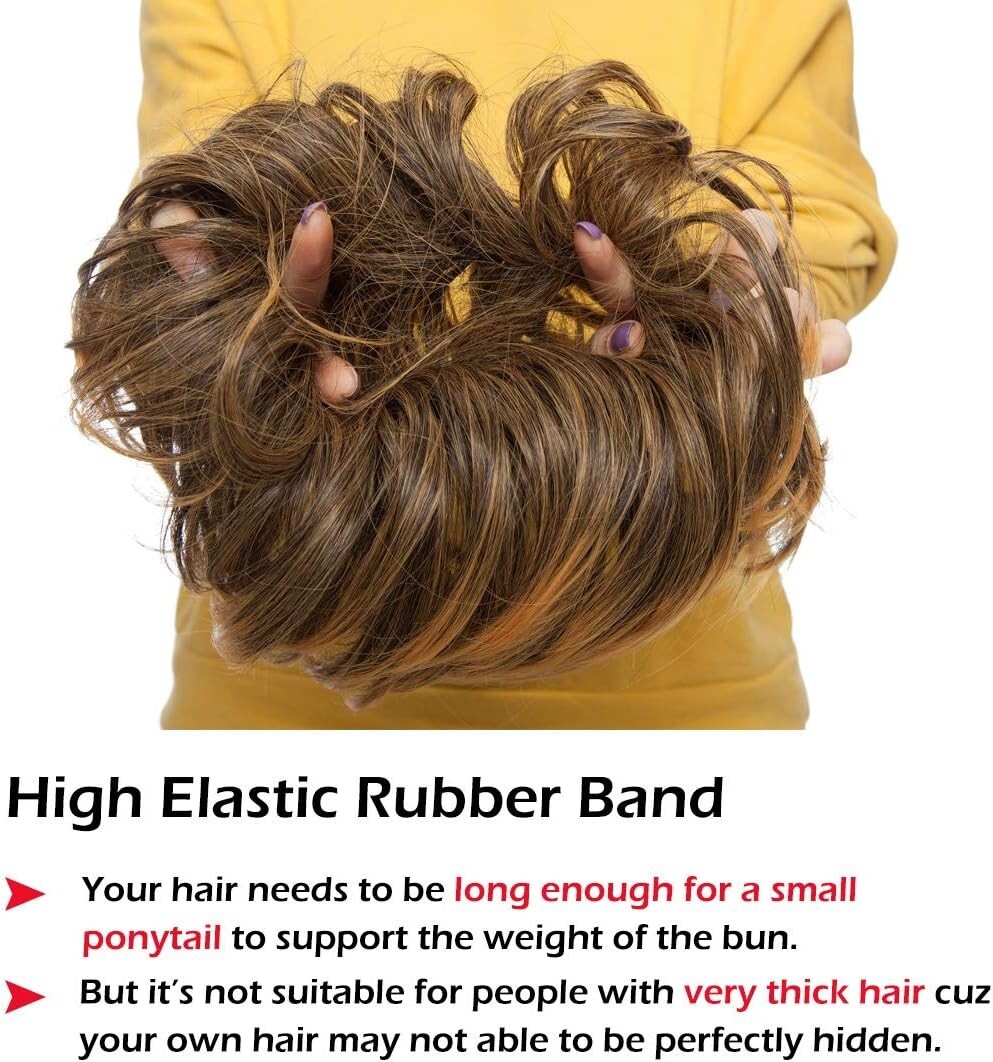 SEGO Tousled Updo Messy Bun Hair Piece Scrunchies Wavy Bun  display picture 1
