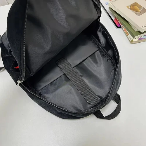 Shadow Rucksack Cartoon schwarz Igel Plüsch Schulranzen Tasche Schüler Schultasche - Bild 6 von 7
